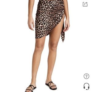Good American Leg Daze leopard print sarong- size 0/4.